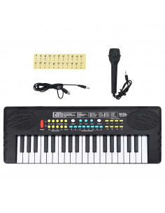 Tastiera Elettrica Pianoforte a 37 Tasti Microfono per Bambini