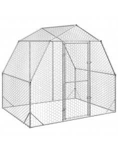 Recinto per Polli 2,5x2x2,25 m in Acciaio Zincato