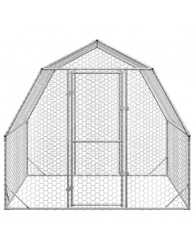 Recinto per Polli 2,5x2x2,25 m in Acciaio Zincato