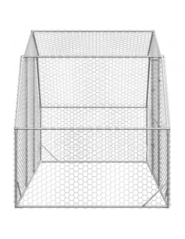 Recinto per Polli 2,5x2x2,25 m in Acciaio Zincato