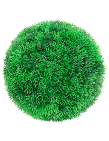 Sfere di Bosso Artificiale con Luci LED 2 pz Verdi 22 cm