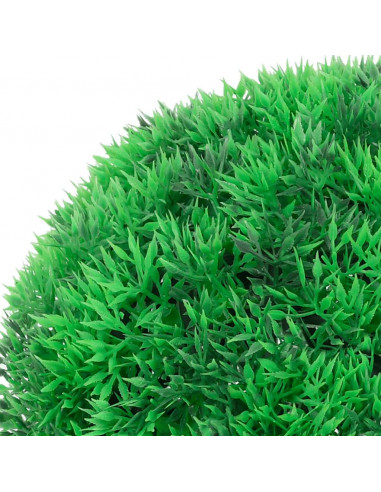 Sfere di Bosso Artificiale con Luci LED 2 pz Verdi 22 cm