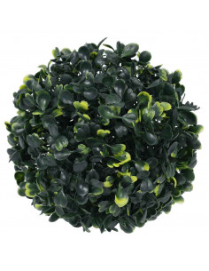 Sfere di Bosso Artificiale con Luci LED 2 pz Verdi 22 cm 2