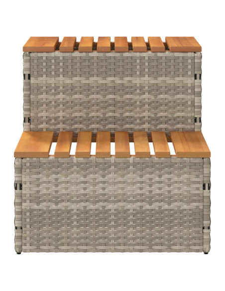 Bordo per Vasca Idromassaggio Polyrattan&Massello Acacia