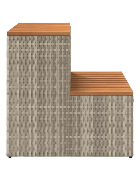 Bordo per Vasca Idromassaggio Polyrattan&Massello Acacia