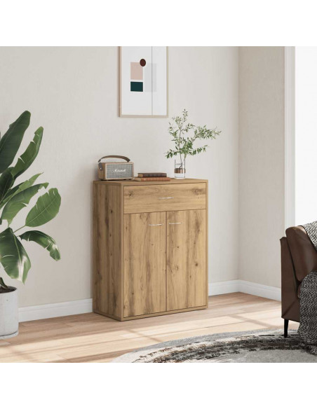 Credenza Rovere Artigianale 60x30x75 cm in Legno Multistrato