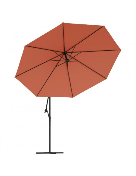 Ombrellone a Sbalzo con Palo in Alluminio 350 cm Terracotta