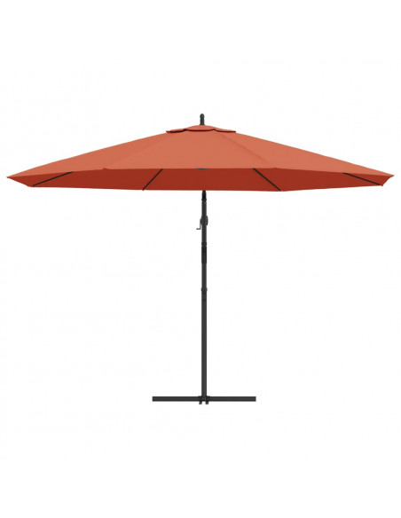 Ombrellone a Sbalzo con Palo in Alluminio 350 cm Terracotta