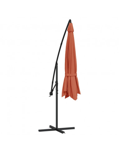 Ombrellone a Sbalzo con Palo in Alluminio 350 cm Terracotta