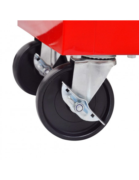Carrello Portautensili con 7 Cassetti Rosso per Garage