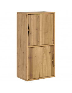 Armadietto Laterale ODDA 40x24x79 cm in Legno Massello di Pino