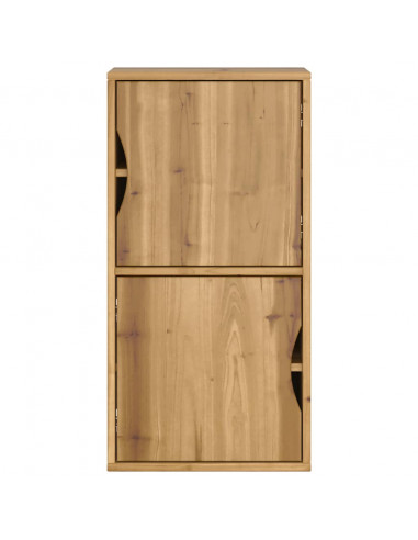 Armadietto Laterale ODDA 40x24x79 cm in Legno Massello di Pino