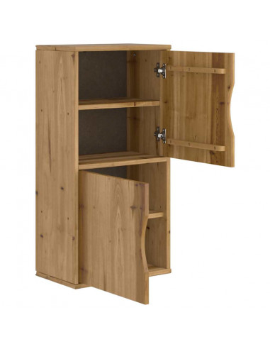 Armadietto Laterale ODDA 40x24x79 cm in Legno Massello di Pino