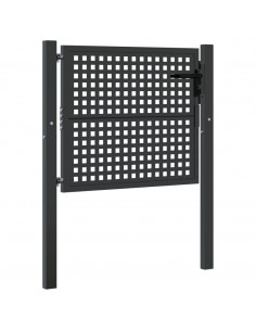 Cancello Giardino Antracite 105x125 cm in Acciaio