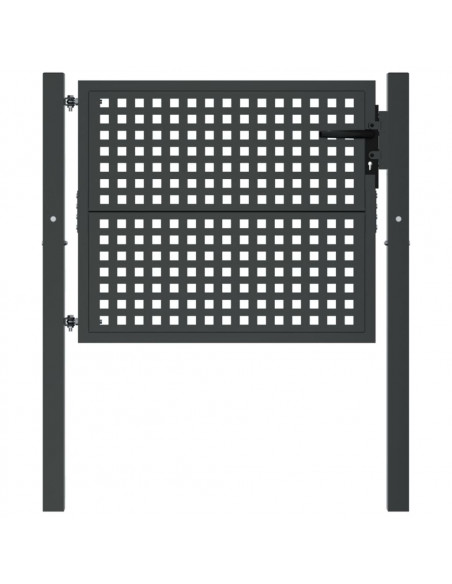 Cancello Giardino Antracite 105x125 cm in Acciaio