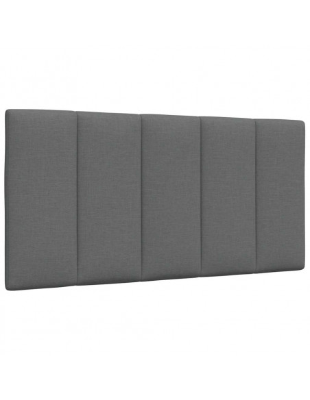 Letto con Materasso Grigio Scuro 100x200 cm in Tessuto
