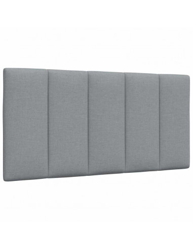Letto con Materasso Grigio Chiaro 100x200 cm in Tessuto