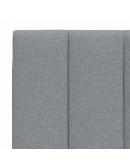 Letto con Materasso Grigio Chiaro 100x200 cm in Tessuto