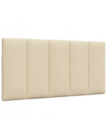 Letto con Materasso Crema 100x200 cm in Tessuto