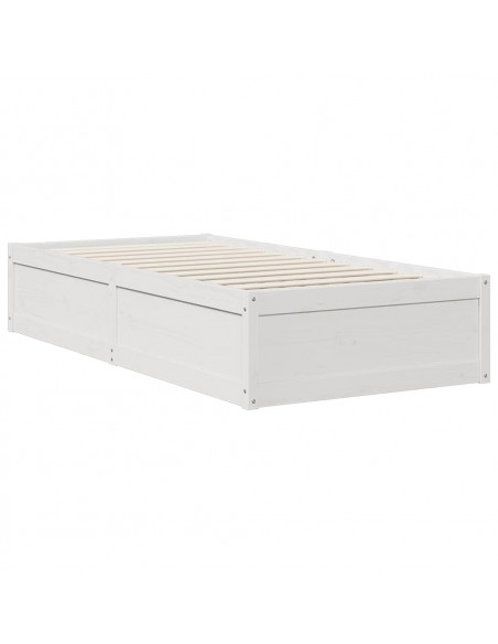 Letto con Libreria senza Materasso 75x190 cm in Legno Pino