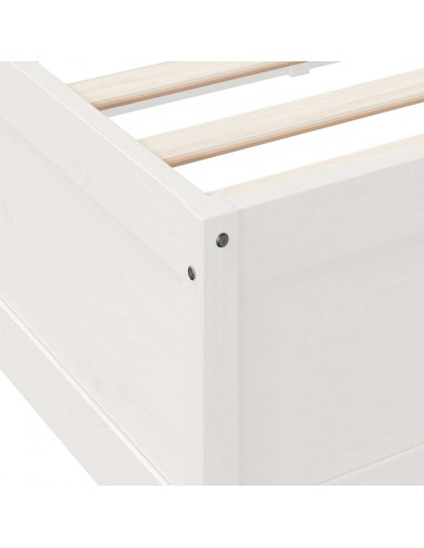 Letto con Libreria senza Materasso 75x190 cm in Legno Pino