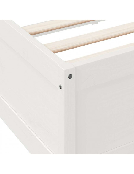 Letto con Libreria senza Materasso 75x190 cm in Legno Pino
