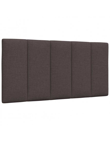 Letto con Materasso Marrone Scuro 100x200 cm in Tessuto