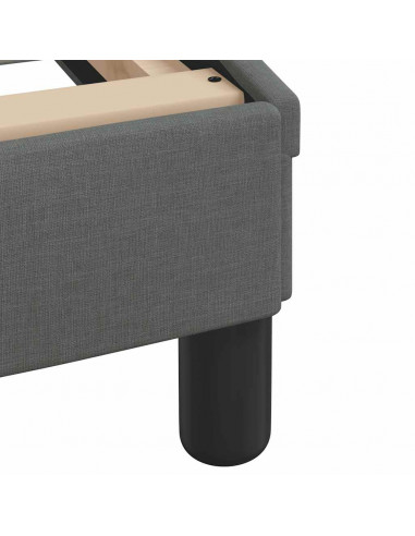 Letto con Materasso Grigio Scuro 80x200 cm in Tessuto