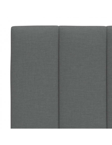 Letto con Materasso Grigio Scuro 80x200 cm in Tessuto
