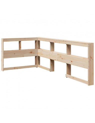 Giroletto con Libreria senza Materasso 75x190 cm in Legno Pino