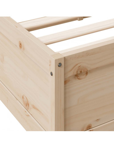 Giroletto con Libreria senza Materasso 75x190 cm in Legno Pino