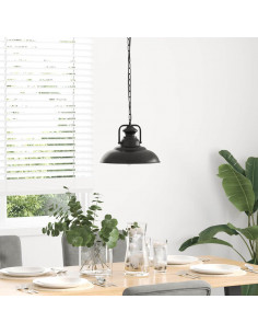 Lampada a Sospensione E27 Nero Ø31 cm in Metallo 2