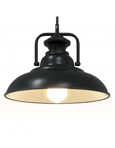 Lampada a Sospensione E27 Nero Ø31 cm in Metallo