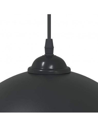 Lampada a Sospensione 2 pz Regolabile E27 Nero Ø 30 cm Metallo