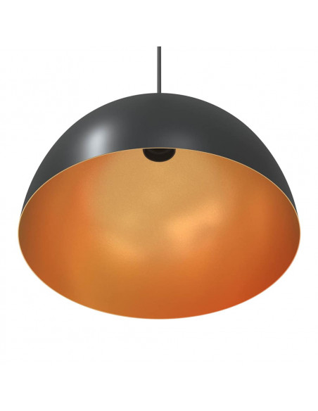Lampada a Sospensione 2 pz Regolabile E27 Nero Ø 30 cm Metallo