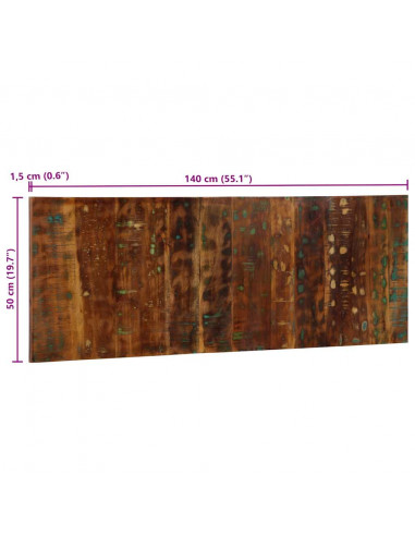 Testiera Multicolore 140 cm in Legno Massello Recupero