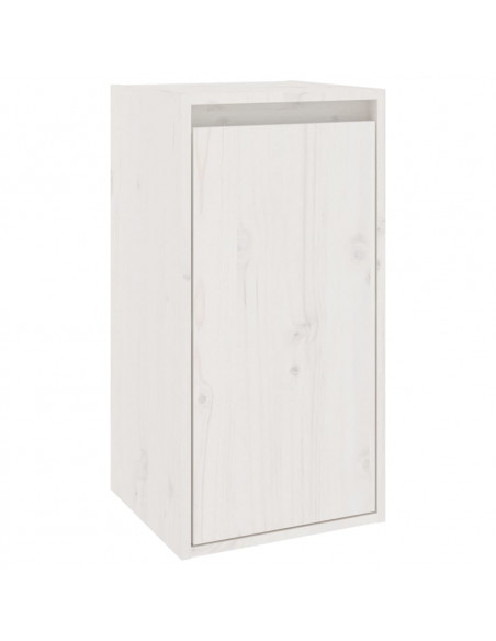 Mobili Porta TV 6 pz Bianchi in Legno Massello di Pino