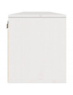 Pensili 2 pz Bianchi 80x30x35 cm in Legno Massello di Pino 2