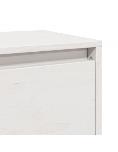 Pensili 2 pz Bianchi 80x30x35 cm in Legno Massello di Pino