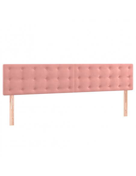 Giroletto a Molle con Materasso Rosa 160x200 cm in Velluto