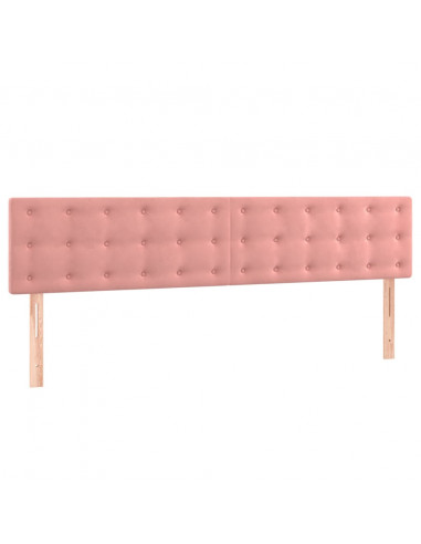 Giroletto a Molle con Materasso Rosa 160x200 cm in Velluto