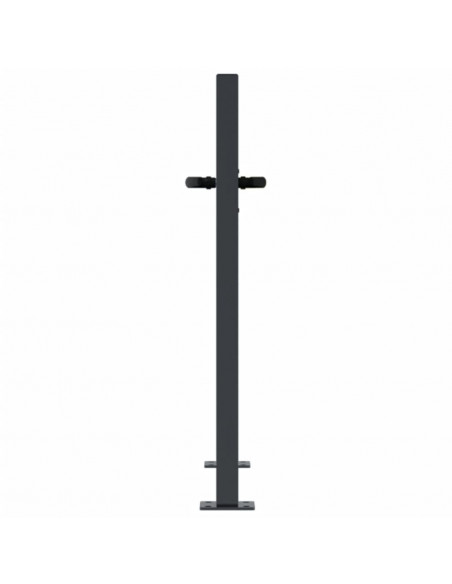Cancello Giardino Antracite 105x105 cm in Acciaio Design Albero