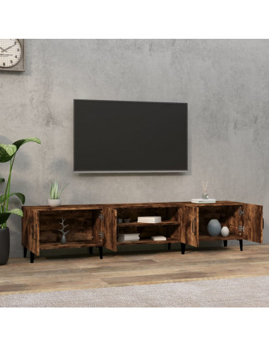 Mobile TV Rovere Fumo 180x31,5x40 cm in Legno Multistrato