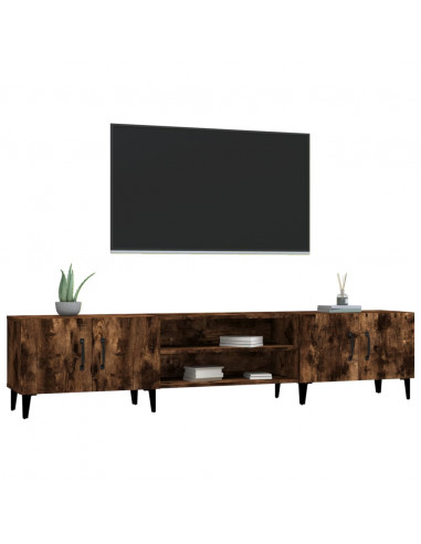 Mobile TV Rovere Fumo 180x31,5x40 cm in Legno Multistrato