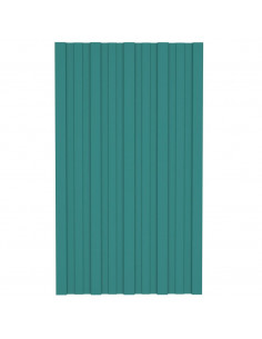 Pannelli da Tetto 36 pz in Acciaio Zincato Verde 80x45 cm 2