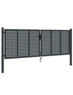 Cancello Giardino Antracite 300x150 cm in Acciaio