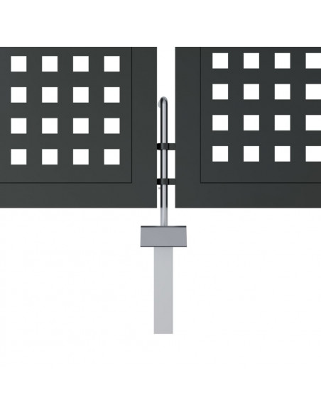 Cancello da Giardino Antracite 300x125 cm in Acciaio