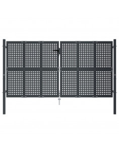 Cancello Giardino Antracite 300x200 cm in Acciaio 2