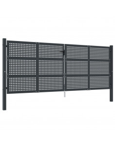 Cancello Giardino Antracite 400x200 cm in Acciaio