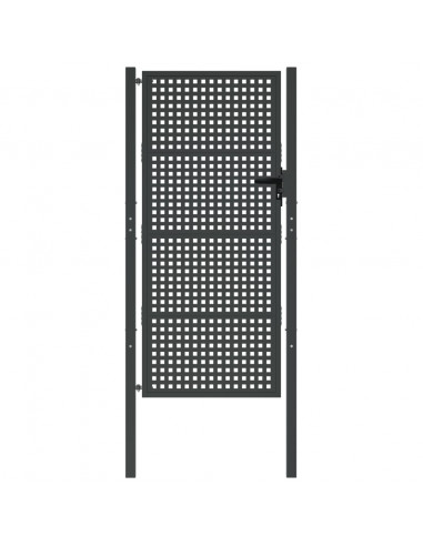 Cancello Giardino Antracite 105x225 cm in Acciaio